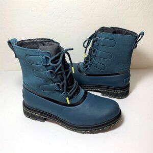 NWT Sorel Lennox Street Lace Boots in Dark Seas Color Waterproof Boots